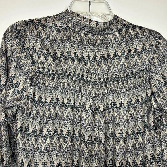 T-Bags LA Chevron Tunic Dress Gray White XS Boho Casual - Picture 10 of 14